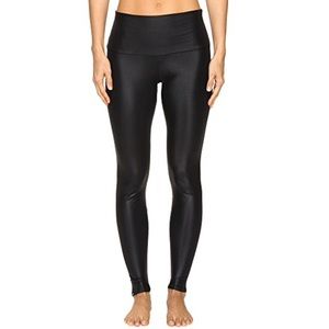 Onzie high rise shiny black leggings, sm/md
